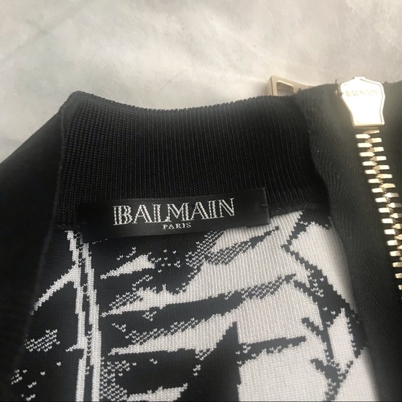 Authentic Balmain Black and White Knitted Pattern Skirt - Picture 5 of 5